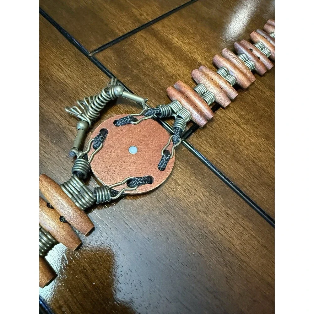 🔥Vintage Chunky Belt Boho Bohemian Wooden Cowgirl Southwestern Artisan Aztec